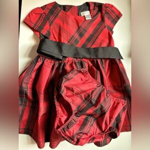 Ralph Lauren Christmas Baby Plaid Dress and Bloomer